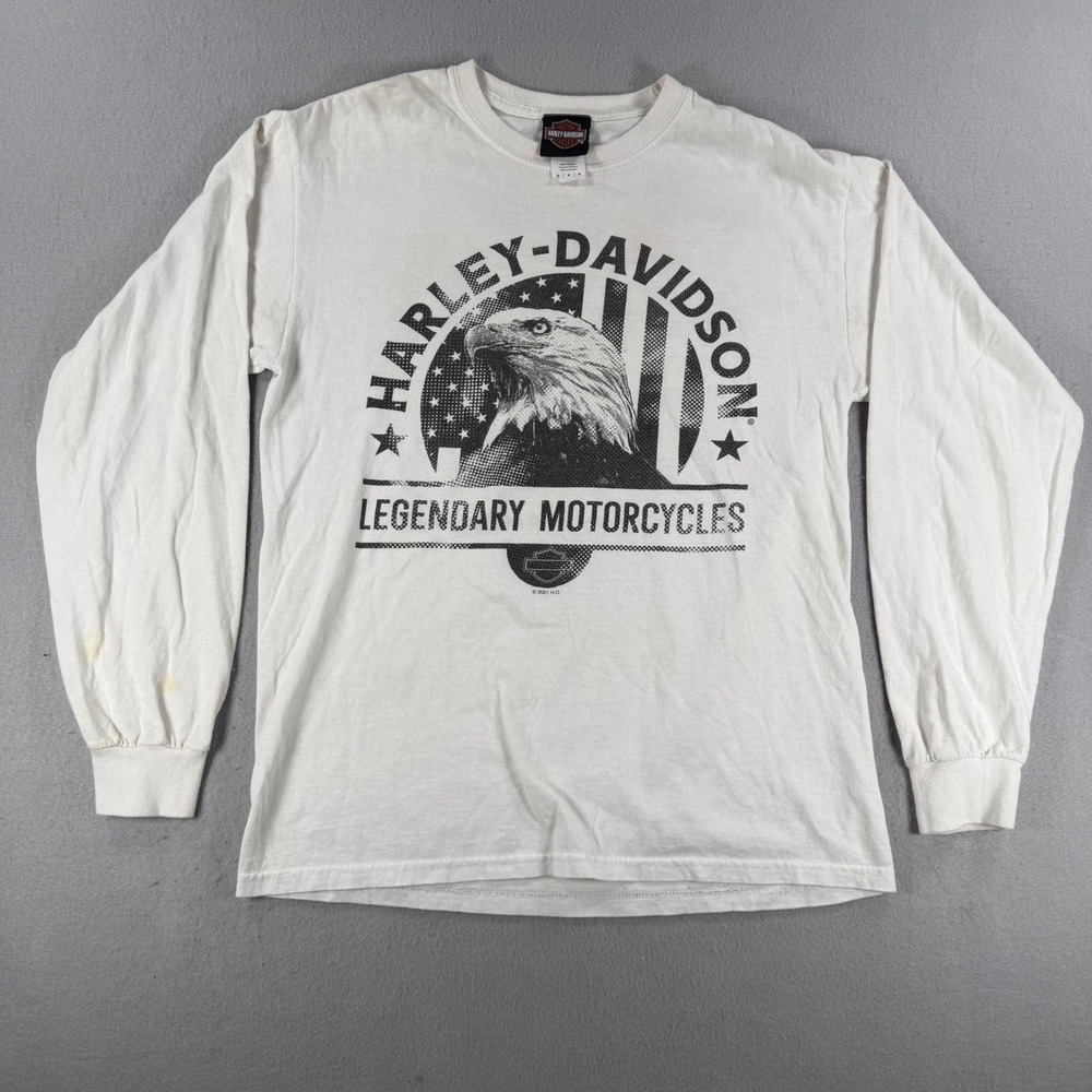 Harley-Davidson Fort Myers Florida Rockstar Eagle Long Sleeve T-Shirt White M